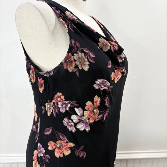 Eva Blue Size 18 Vintage Dress Beaded Maxi REPAIRED Whimsigoth Fairy Grunge - Picture 15 of 16